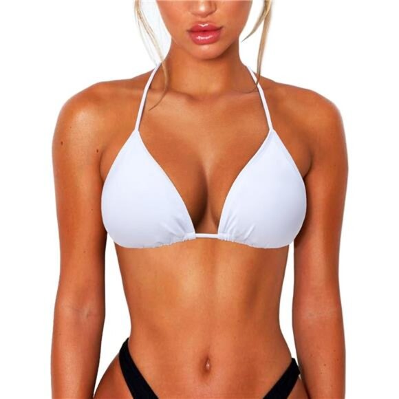 String Bikini Top for Women Bathing Suit Swim Tops Sexy Triangle Bikini Top - Picture 1 of 7